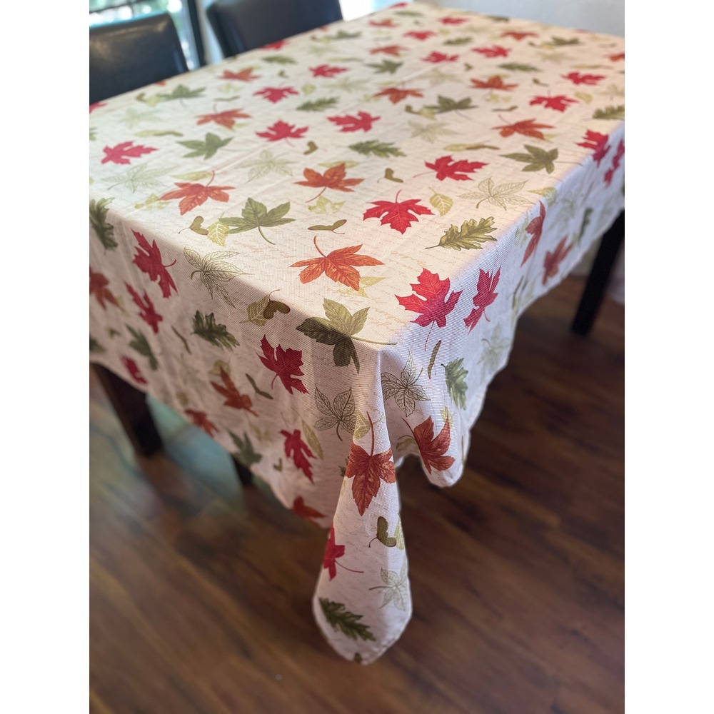 Mainstream International Fall Leaf Tablecloth 59x101 Autumn Harvest Thanksgiving